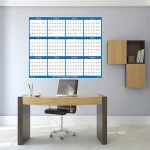 Erasable Large Laminated 12 Month Annual Yearly Wall Calendar Planner Custom 365 Day Calendar One Page Calendar