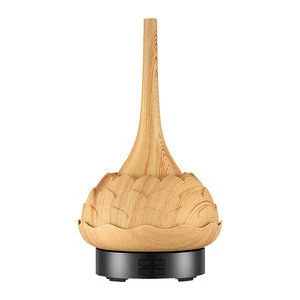 Essential oil diffuser wooden vase shape free standing round aroma air humidifier machine car