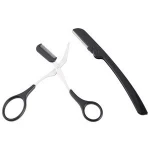 ET4 Facial Trimmer Shaver And Eyes Makeup Kit,Eyebrow Razor Scissors 2 in 1 Eyebrow Trimmers Set