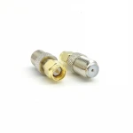 F Female to SMA Male Gold Plated Brass Straight Coaxial RF Adapters Connector