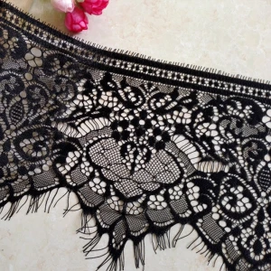 Fabric Accessories Black and white Lace Fabric for Embroidered Lace Fabric