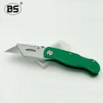 Factory direct sale plastic ergonomic handle box cutter safety knife foldable utility knife