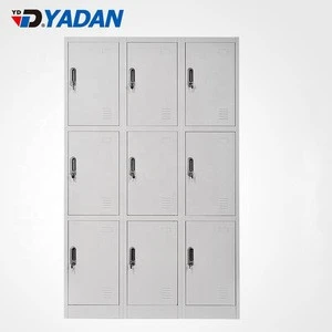Factory directly supply modern design office furniture 9 door steel clothes storage cabinet wardrobe locker