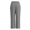 Factory ladies zipper shell belt solid polyester elastic causal suit pants office trousers 1211083B