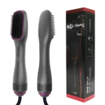Factory Made 1200W 360 Degree Rotating Hair Straightening Tool 2m One Step Ion Hair Dryer Brush