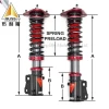 Factory Outlet Modified Rear Shock Absorber car shock absorber Coilover Shock Absorber Adjust coilovers universales