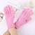 Import Factory Price Fashion Simple Polyester Keep Warm Pink Lace Woolen Gloves For Lady from China
