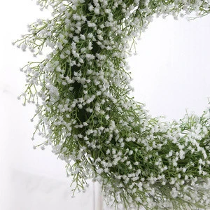 Factory Supply   Artificial  Babybreath  Flower  Wreath  For Wedding High Quality .
