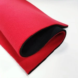 Factory three layers 6mm neoprene sheet coated Red Fleece fabric and Nylon fabric Thermal for Clothing/Bags/Gloves
