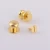 Import factory wholesale 10mm gold color round head screw back button stud for leather craft from China