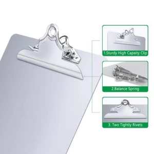 Factory Wholesale Custom A4 Size Can Hang Stainless Hanging Aluminum Metal Paper Nursing Clipboard Foldable With Hospital Use