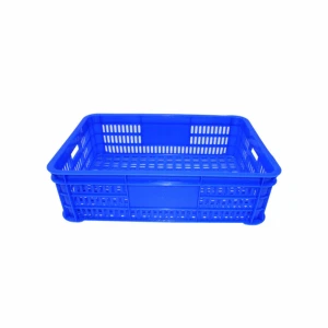 Factory Wholesale PE Material Storage Fruit Vegetable Perforated Turnover Plastic Basket