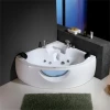 Fan-Shaped 2 People Massage Bathtub with Curved Glass Bubble SPA Tub (GG200)