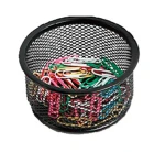 Fancy Desk Organizer Stackable Metal Wire Mesh Paperclips Holder