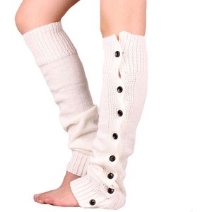 Fashion Acrylic Knitted Leg Warmers wholesale Warm Socks Classic Heap Socks Feet Dress Boots Cuff Pure Color