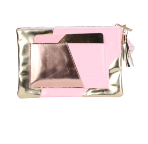 Fashion design decorative glitter pencil case bag pu leather pencil case with a6 notebook
