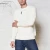 Fashion Design Wool Blanded Shawl Collar Pullover Knitwear White Winter Plain Sweaters For Men
