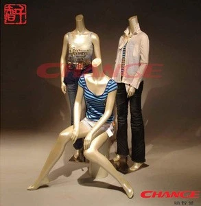 Fashion female window display headless mannequin