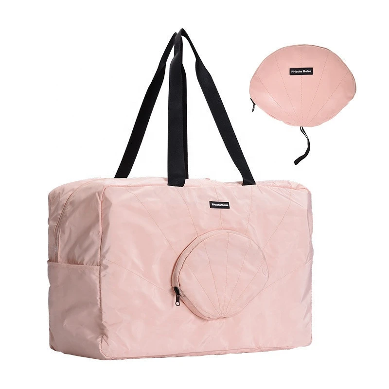Fashion Large capacity travel nylon duffel bag Foldable potable waterproof suitcase luggage bag Nylon mum bag
