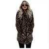 Fashion Leopard artificial fur Womens Coats Winter warm Jacket High quality Luxury Faux Fur coat for Women