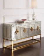 fashion retro living room standing mirrored cabinet from Dongguan China