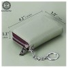 Fashion RFID leather credit holder case zipper card wallet card case with key chain