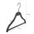 Import Fashion style ABS black plastic set skirts pants clothes hangers with metal hooks from China