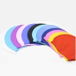 Fashionable Quality Adult / Kid sizes customized logo printed waterproof silicone swim cap For Swimming