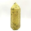 Fengshui crafts natural yellow quartz crystal columns wedding decoration healing wand