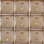 Fine jewelry necklaces micro-inlaid steel color chain simple moissanite clavicle chain fine pendant necklaces