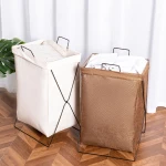 Foldable Dirty Laundry Basket Waterproof Fabric Storage Basket For Clothes Toys Bathroom Household Laundry Organizer Bags Large