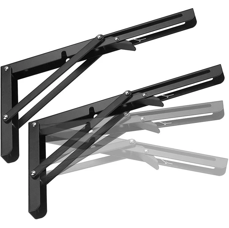 Folding Shelf Brackets Heavy Duty Stainless Steel Collapsible Shelf Bracket for Table Work Bench Space Saving DIY Bracket