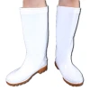 Food boots medium high PVC wear-resistant antiskid acid and alkali rain boots white food boots waterproof