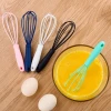 Food Grade Colorful Durable kitchen Accessaries Hand Held Silicone Egg Beaters