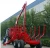 Import forest equipment tractor PTO hydraulic timber loading traile log trailer , wood trailer, log wagon with crane grapple from China