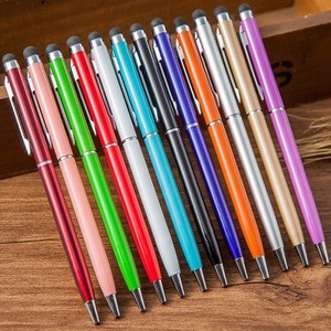 Free customize logo Metal Touch Pen Aluminum Ballpoint Pen Stylus Pen