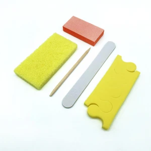 Free Shipping 200Kits/Case 5Pcs Disposable Nail Manicure Pedicure Set Kit With Toe Separator