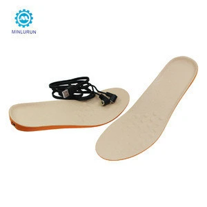 Functional Antibacterial Anti odor Battery Powered Insole Electric thermal Rechargeable Heated Insoles for Shoe