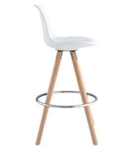 Furniture Colorful Plastic Bar Stool with leather seat