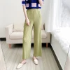 FXZ custom 2021 fashion Korean ladies pleated straight leg trousers wholesale women pleat pants