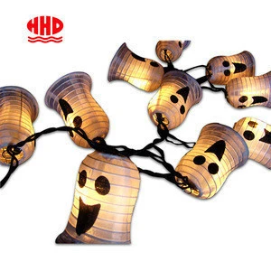 Garden Party Decoration Battery Operated Led Lantern String Light Garland for Halloween Occasion