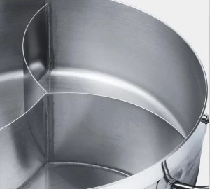Germany quality of stainless steel 3 partition hot pot soup stock pot