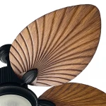 GESHENG home appliances ABS palm-leaf blades dc motor remote control led ceiling fans