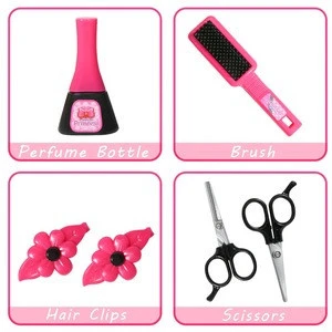 Girl Pretend Play Hair Stylist Set Dress Up Toy Styling Accessories Tools For Party Supplies