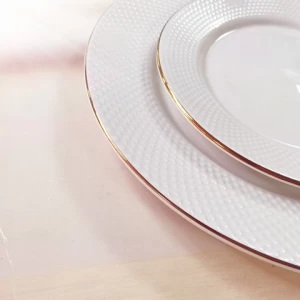 Gold line  embossed  porcelain  dinner ware   plate and bowl   porcelain  dinner  set  ceramic  tableware