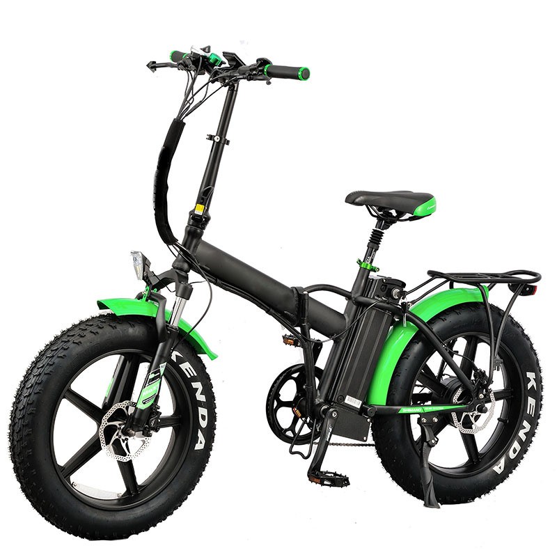 Green Power 22inch 48V350W Fat Tyre Electrical Bicycle Mini Motor Folding Electric Moped E-Bike in Parking