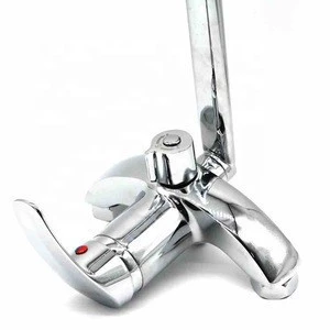 Grosna New Arrival Chrome Bathtub Faucets White Shower Set Bathtub Mixer Tap Single Control Shower