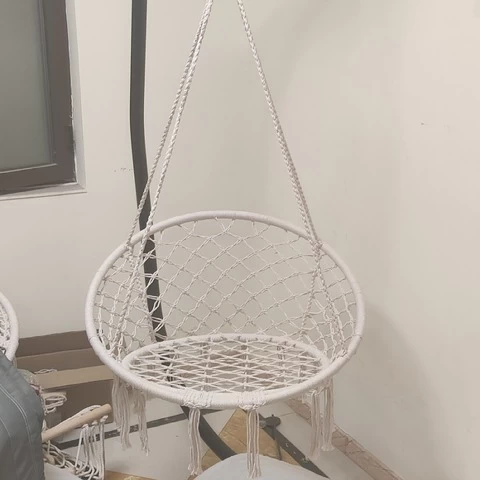 Hammock Chair Hanging Cotton Rope Macrame Swing Chair