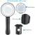 Import Hand-held 6x Rechargeable Reading Magnifier with 9 LED Lamps 3 Switches for Reading, Exploring,Coins from China