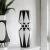 Import Hand Painted Modern White Black Nordic Mosaic Geometric Large Floor Ceramic Flower Bud  Vase for Home Decor Wedding Centerpieces from China
